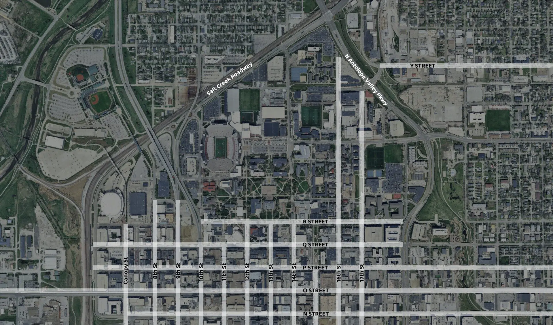 Downtown Lincoln neighborhood map